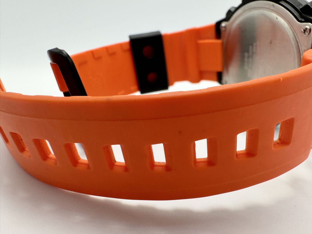 Casio MCW-100H Chronograph Analog Quartz Men Orange Strap 44Mm Men'S Watch