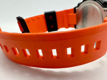 Casio MCW-100H Chronograph Analog Quartz Men Orange Strap 44Mm Men'S Watch