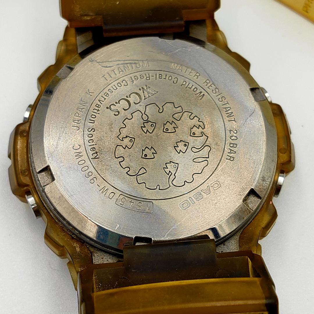 G-shock DW-9600WC Digital Quartz Men ジーショック Casio Watch クリアオレンジ B10209