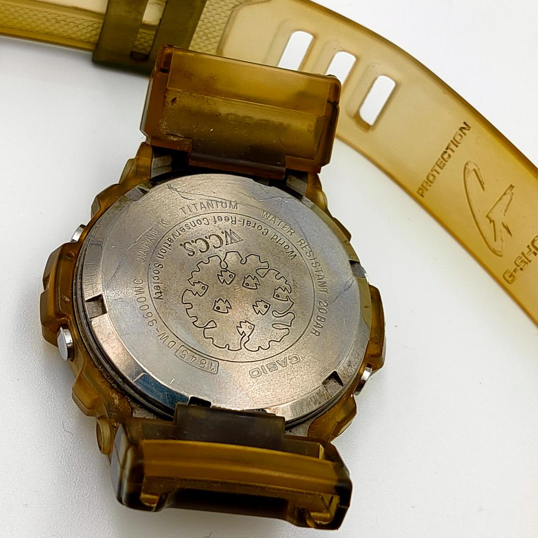 G-shock DW-9600WC Digital Quartz Men ジーショック Casio Watch クリアオレンジ B10209