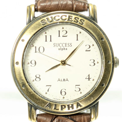 Seiko Alba Success SUCCESS Analog Quartz Men Battery & Band Replaced Working Item