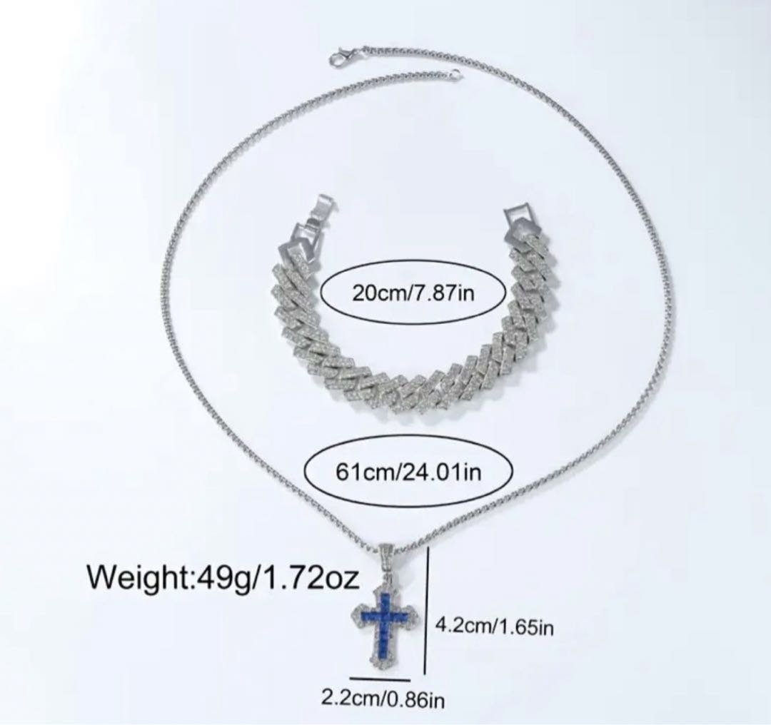 Bling Analog Quartz Men ケバケバ 限定sale ブリンブリン時計＆ジュエリー豪華3点set