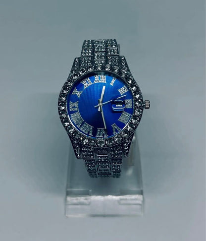Bling Analog Quartz Men ケバケバ 限定sale ブリンブリン時計＆ジュエリー豪華3点set