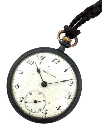 TRIPLE BLOOMS Mechanical Pocket Watch Manual Winding