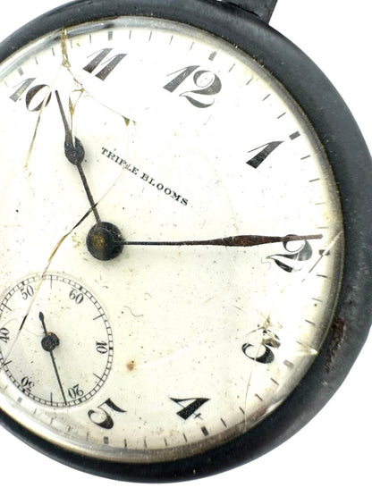 TRIPLE BLOOMS Mechanical Pocket Watch Manual Winding