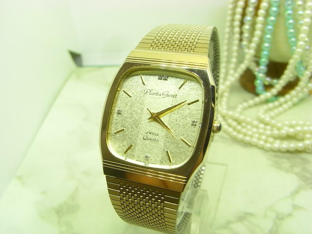 PLANTA GENET SWISS Analog Quartz Men Diamond Index Watch Men'S