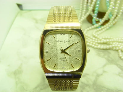 PLANTA GENET SWISS Analog Quartz Men Diamond Index Watch Men'S