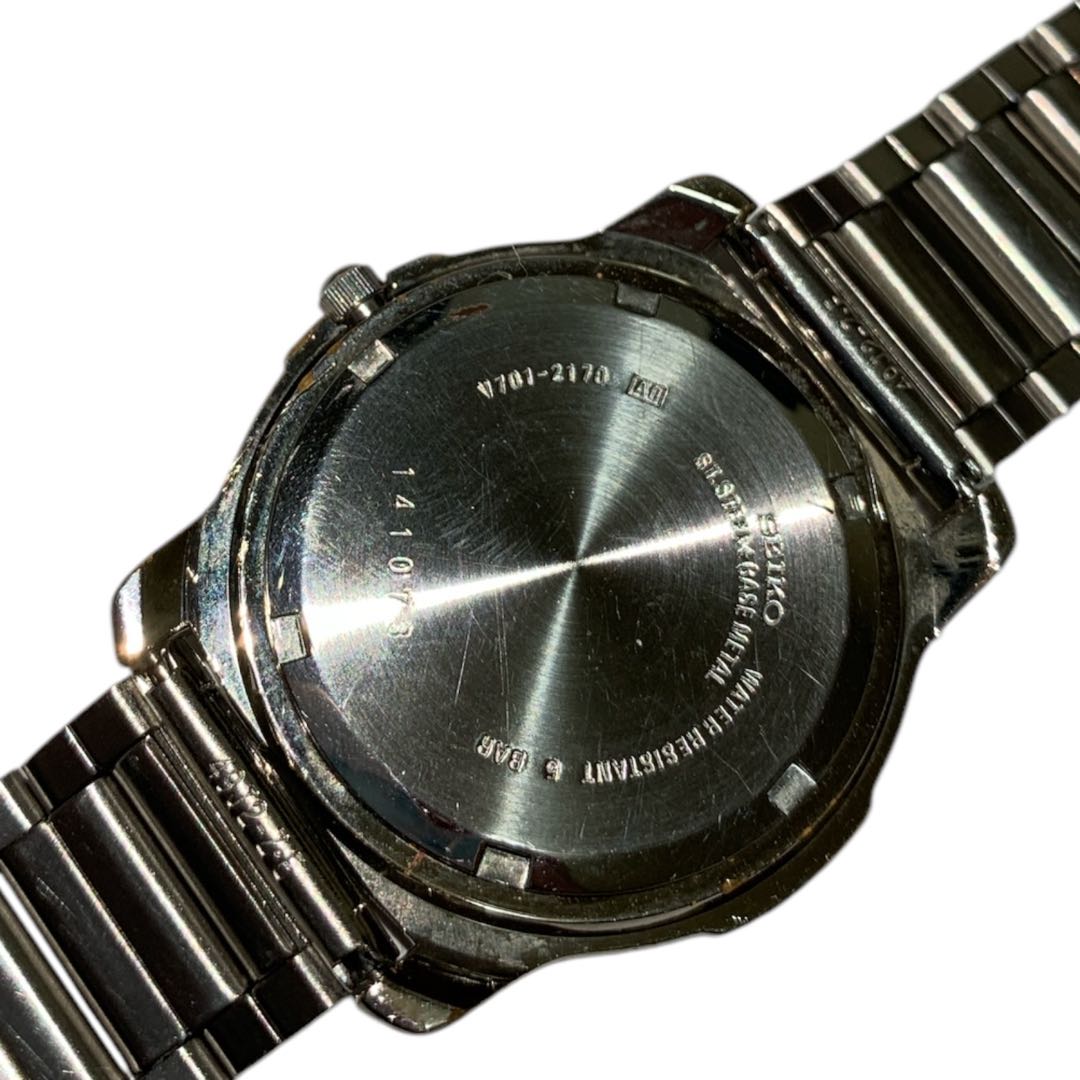Seiko V701-2170 Analog Quartz Men Watch Operation Confirmed