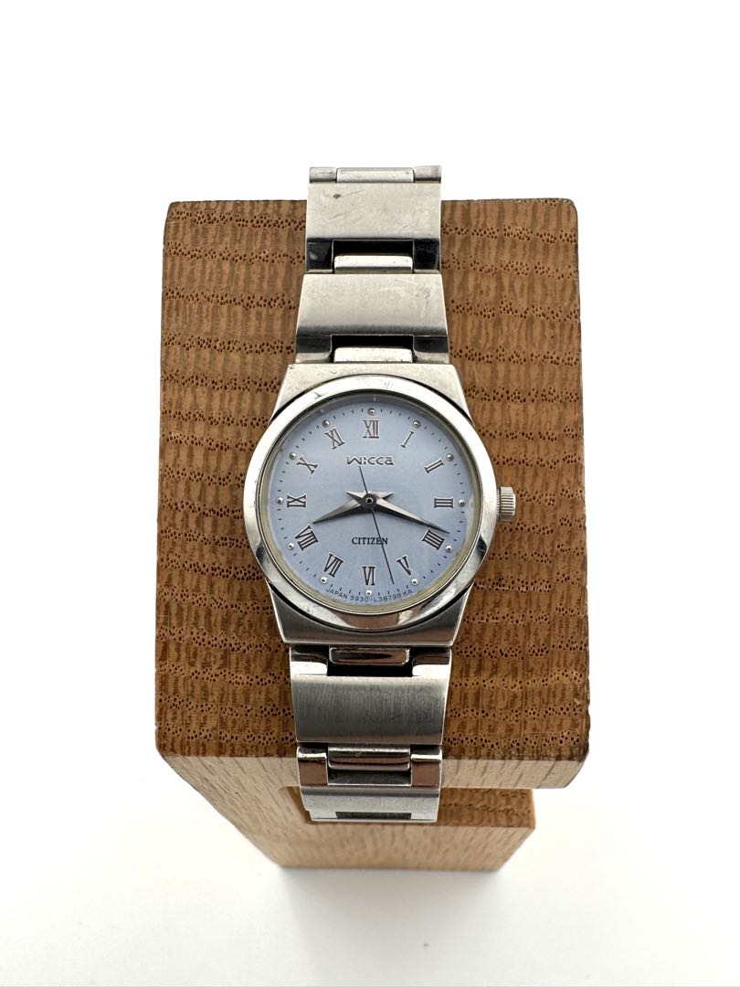 Citizen Wicca 5930-L20735 TA Analog Quartz (Battery) Women Vtg. Blue Dial Roman Index Ladies Watch Head Only