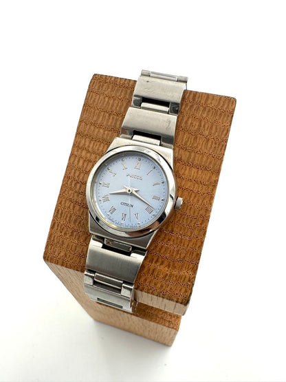 Citizen Wicca 5930-L20735 TA Analog Quartz (Battery) Women Vtg. Blue Dial Roman Index Ladies Watch Head Only