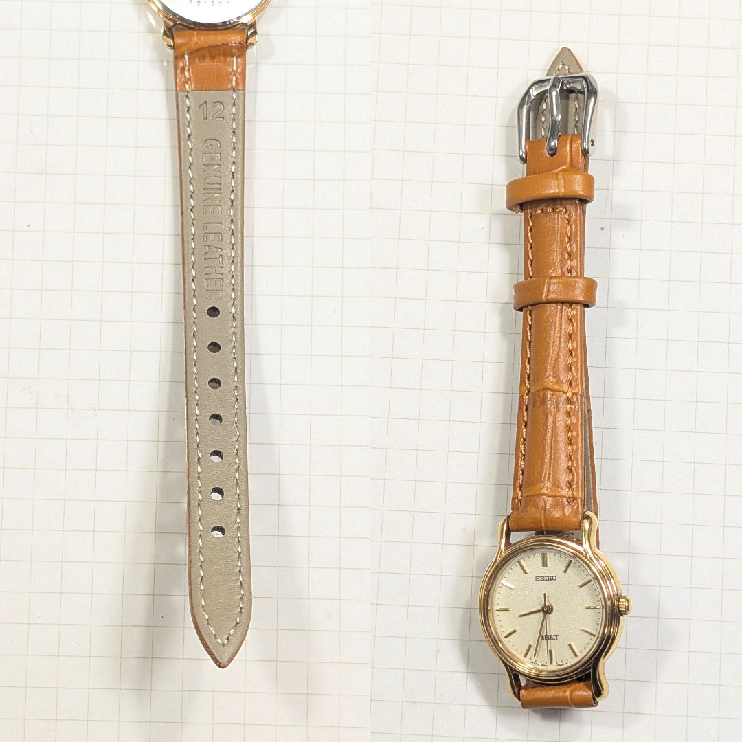 Seiko Spirit Analog Quartz Women Battery & Band Replaced Working Item