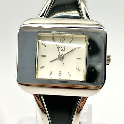 Heel Analog Quartz Women ヒール Watch スクエア ブレスレット レア [For Parts / Junk]