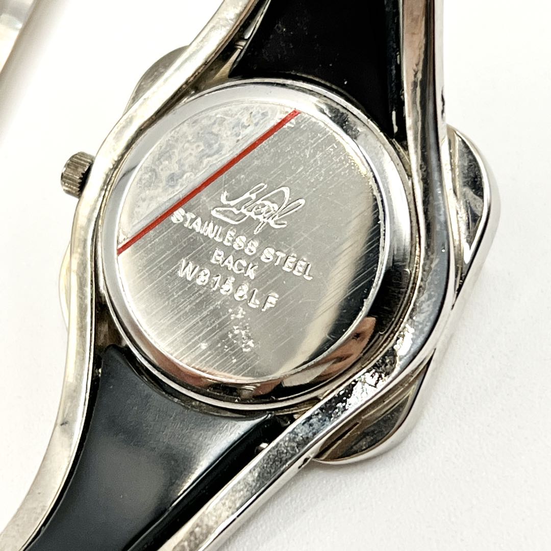 Heel Analog Quartz Women ヒール Watch スクエア ブレスレット レア [For Parts / Junk]