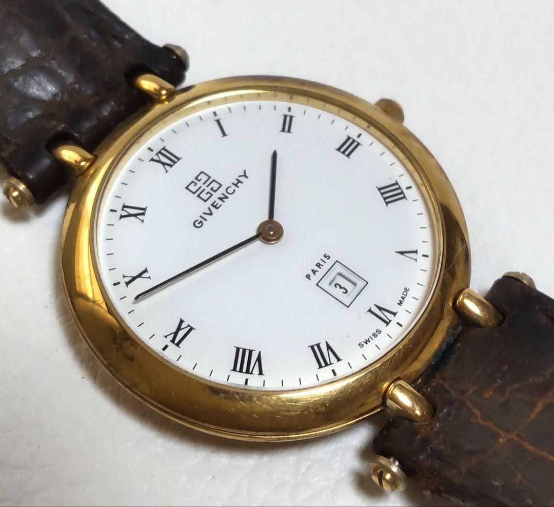 Givenchy Analog Quartz Men ジバンシー 稼動品 Menwatch ゴールドカラー