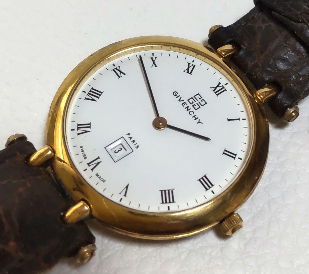 Givenchy Analog Quartz Men ジバンシー 稼動品 Menwatch ゴールドカラー