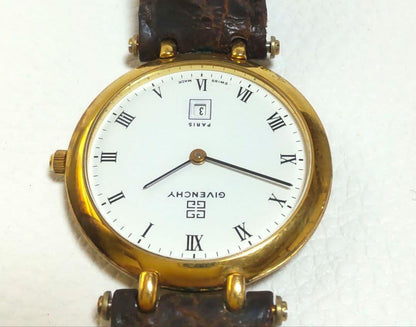Givenchy Analog Quartz Men ジバンシー 稼動品 Menwatch ゴールドカラー