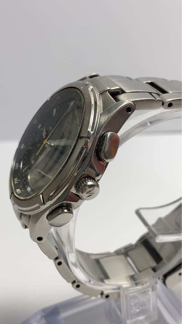 Seiko Wired 7T92-0GB0 Analog Quartz Men Working Item Navy Chronograph For Parts / Junk