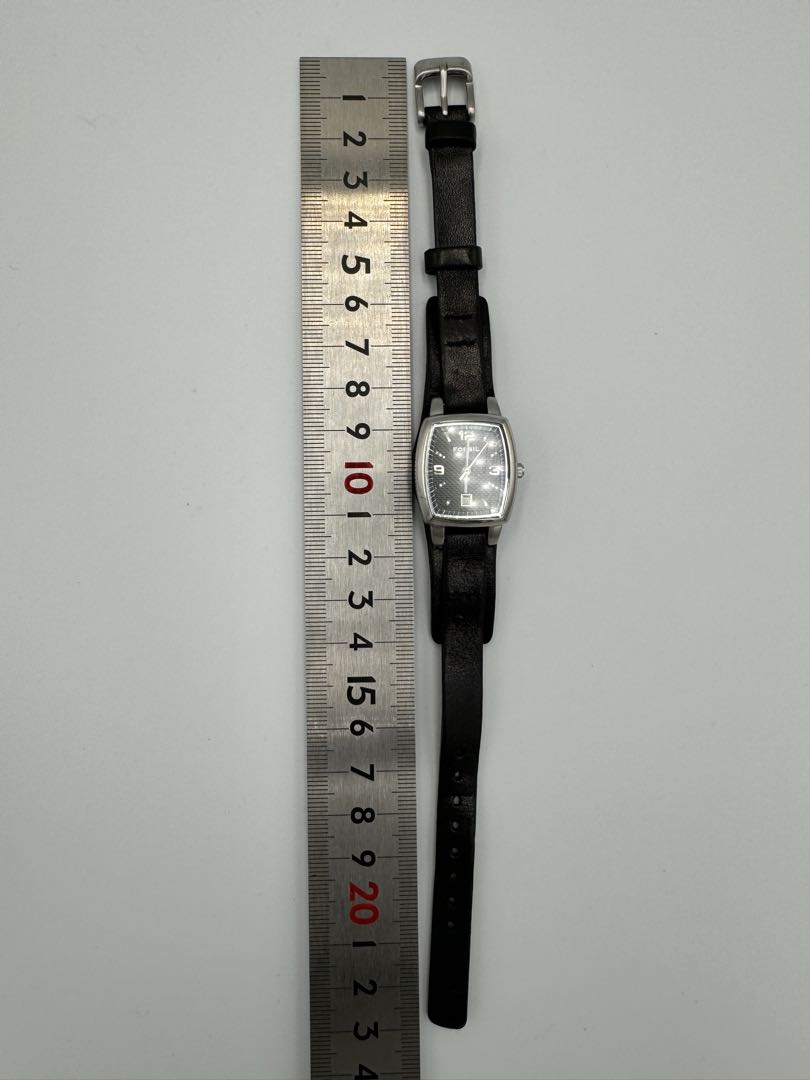 Fossil Analog Quartz Men Leather Strap Watch Black