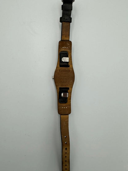 Fossil Analog Quartz Men Leather Strap Watch Black