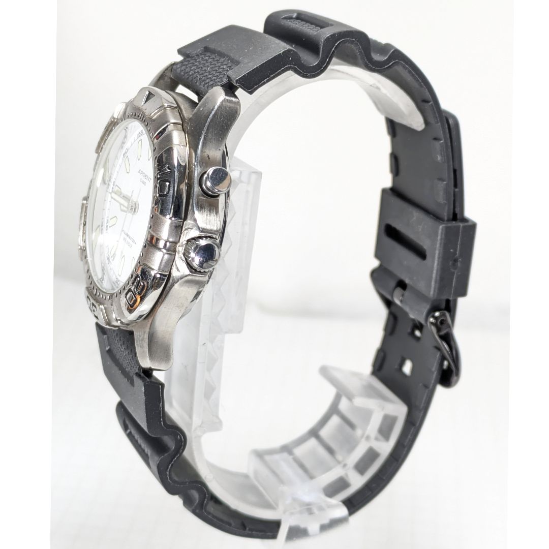 CASIO ARGENT Analog Quartz Men Diver Battery & Band Replaced Working Itemg-85