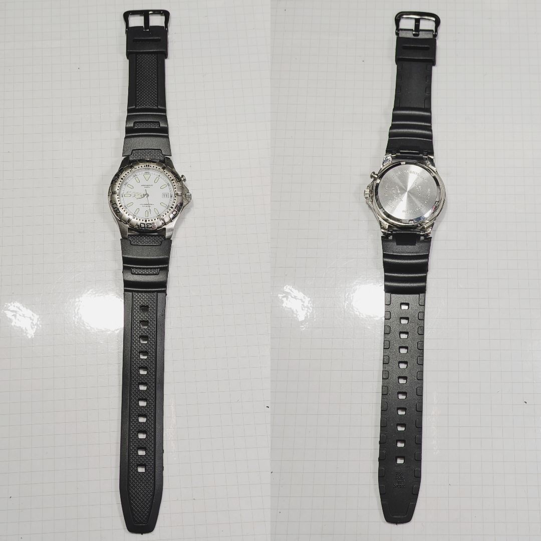 CASIO ARGENT Analog Quartz Men Diver Battery & Band Replaced Working Itemg-85