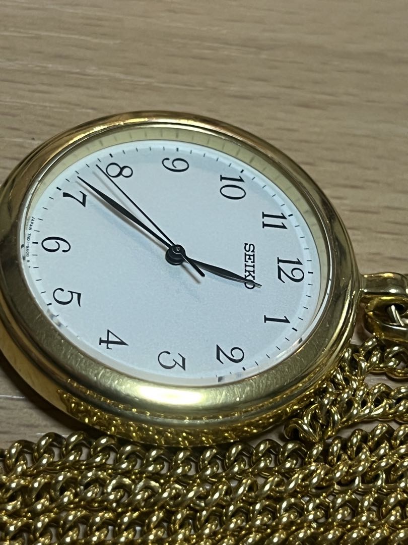 Seiko 7N01-9A00 Analog Quartz Men 98年10月製造 Pocket Watch