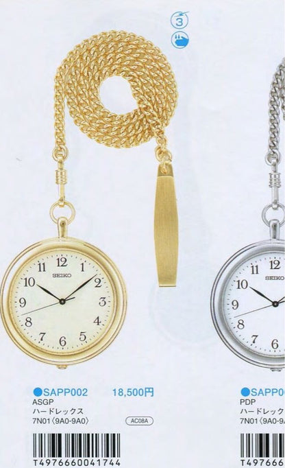 Seiko 7N01-9A00 Analog Quartz Men 98年10月製造 Pocket Watch