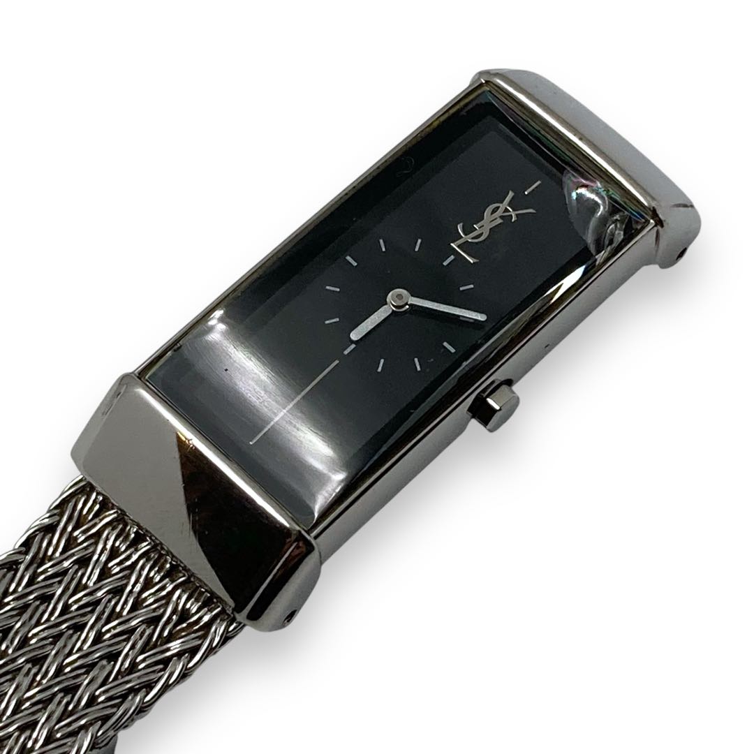 Ysl/yves Saint Laurent Analog Quartz Women Women Yves Saint Laurent Ysl Watch Rectangular Case Excellent Condition