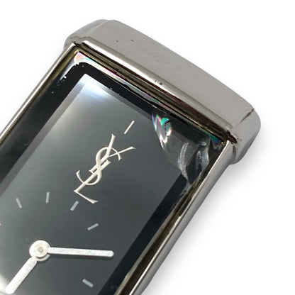 Ysl/yves Saint Laurent Analog Quartz Women Women Yves Saint Laurent Ysl Watch Rectangular Case Excellent Condition