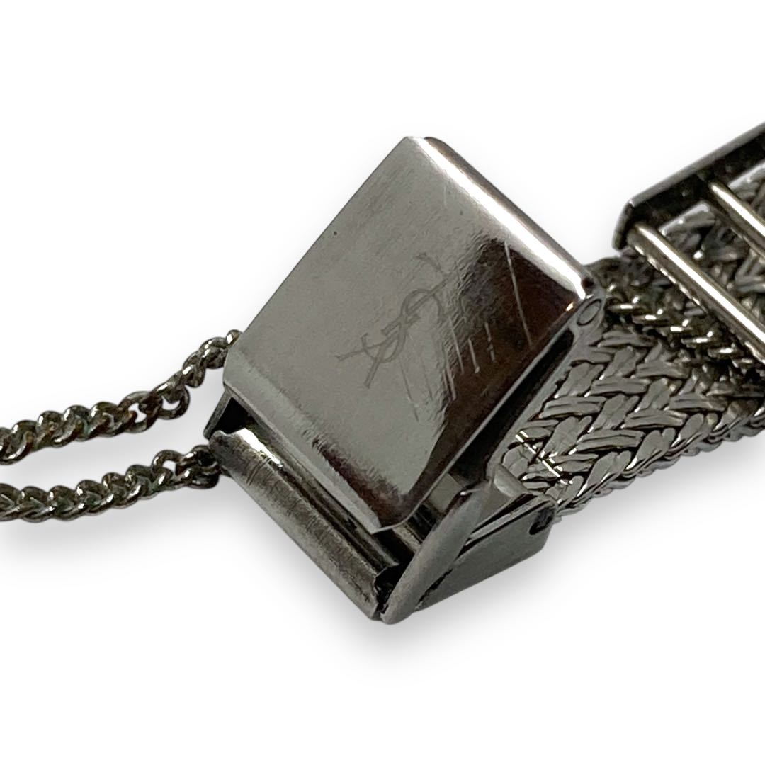 Ysl/yves Saint Laurent Analog Quartz Women Women Yves Saint Laurent Ysl Watch Rectangular Case Excellent Condition