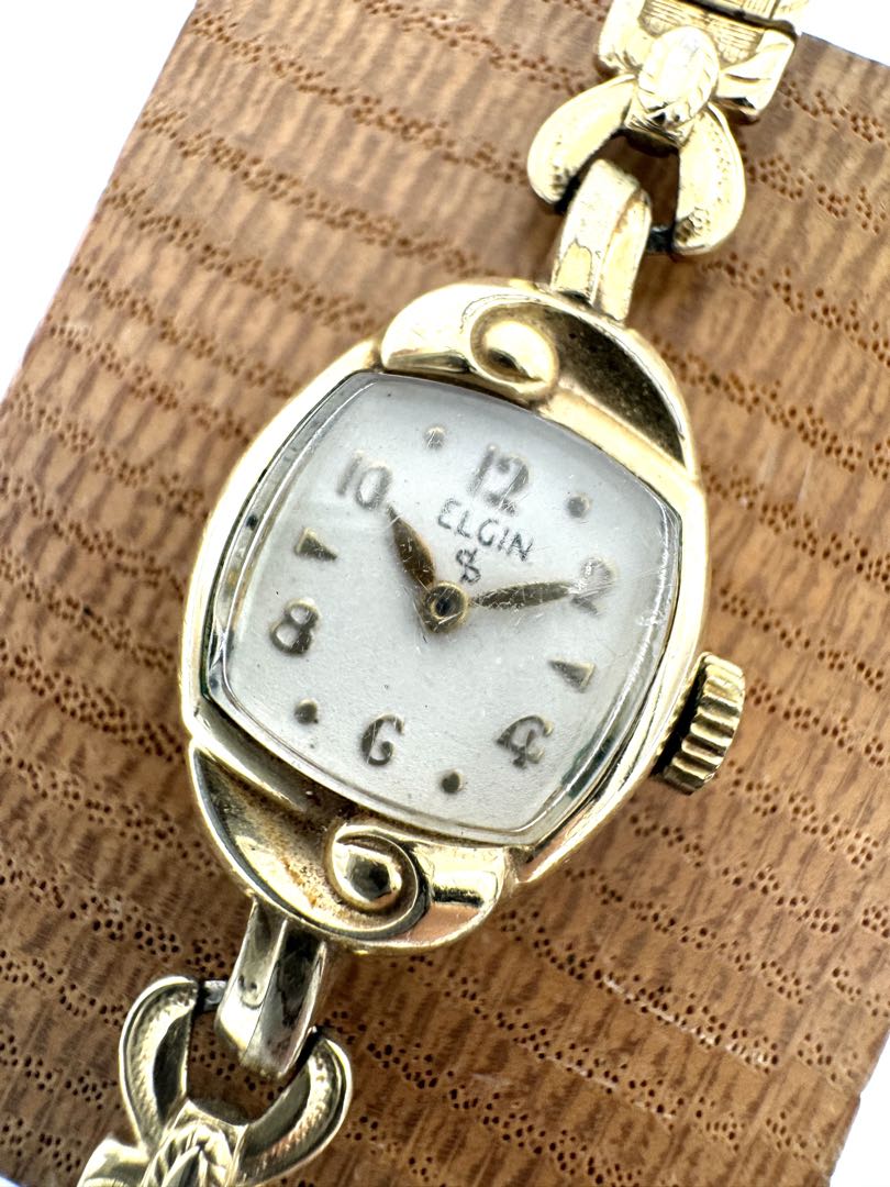 Elgin Analog Mechanical (Manual) Women 10Krgp Manual Winding Watch For Parts