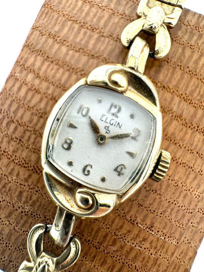 Elgin Analog Mechanical (Manual) Women 10Krgp Manual Winding Watch For Parts