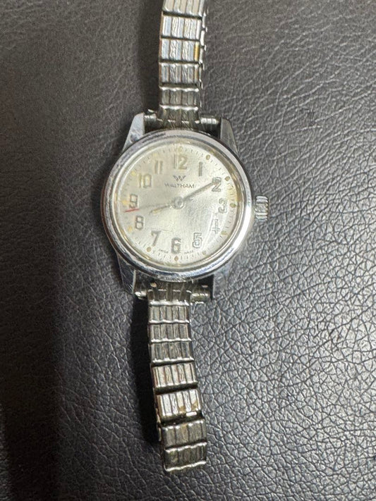 Waltham Analog Mechanical (Manual) Women Women Manual Winding Watch Silver Dial For Parts
