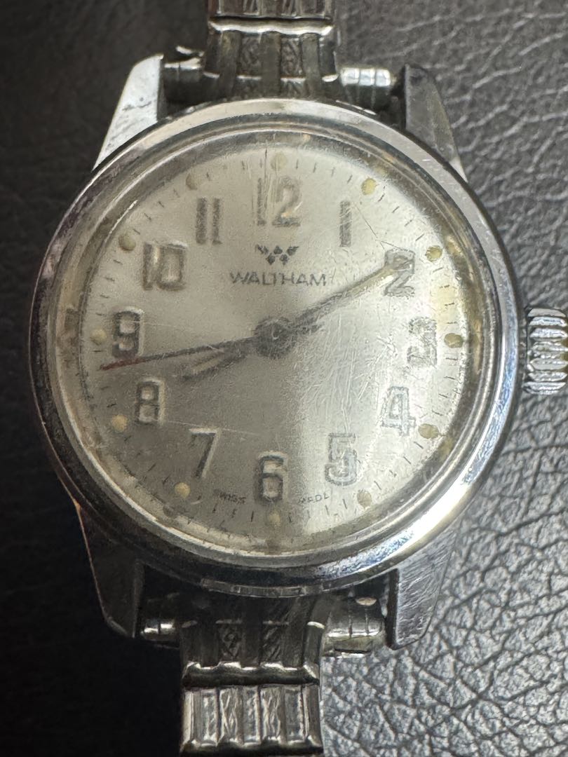 Waltham Analog Mechanical (Manual) Women Women Manual Winding Watch Silver Dial For Parts
