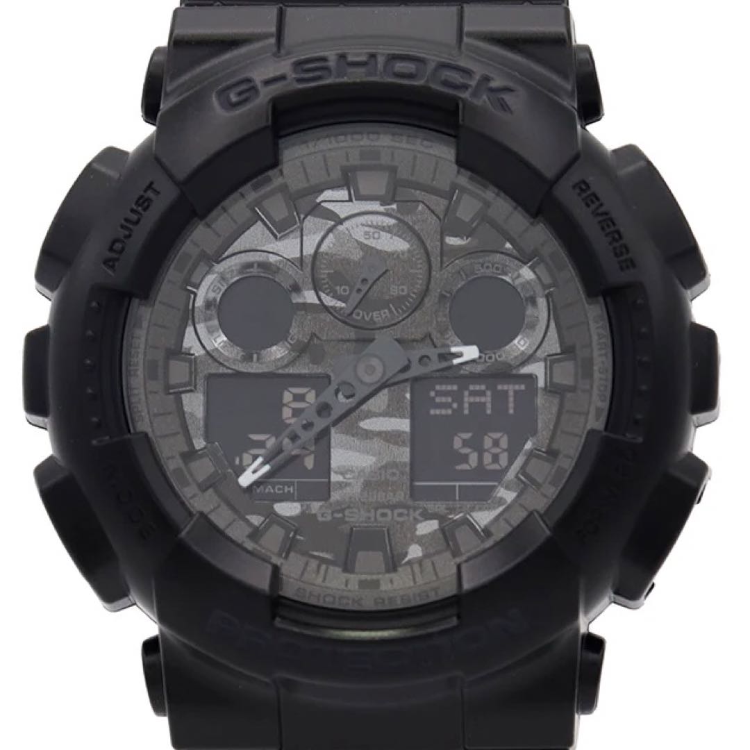 G-shock GA GA-100CF Digital-Analog Quartz Men -100Cf ジーショック -100 迷彩 ミリタリーブラック