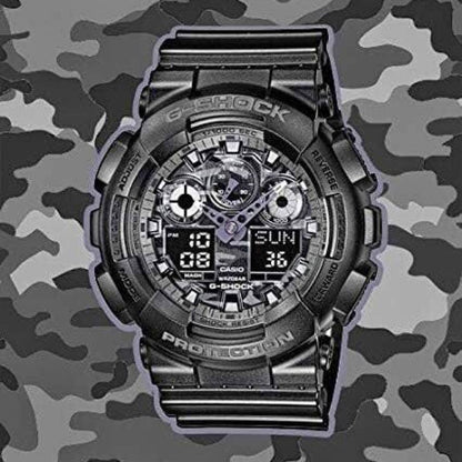 G-shock GA GA-100CF Digital-Analog Quartz Men -100Cf ジーショック -100 迷彩 ミリタリーブラック