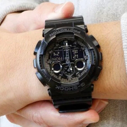 G-shock GA GA-100CF Digital-Analog Quartz Men -100Cf ジーショック -100 迷彩 ミリタリーブラック