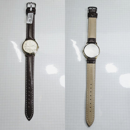 Seiko Analog Quartz Men Battery & Band Replaced Working Item
