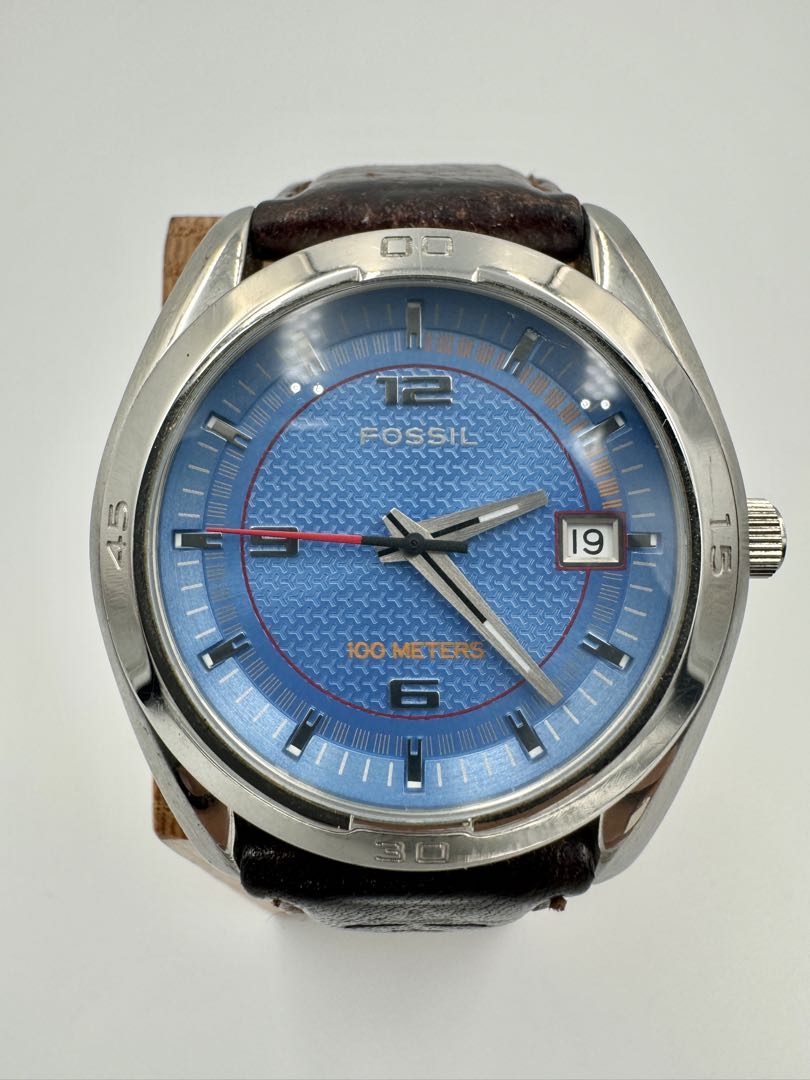 Fossil blue AM-4050 Analog Quartz Men Watch