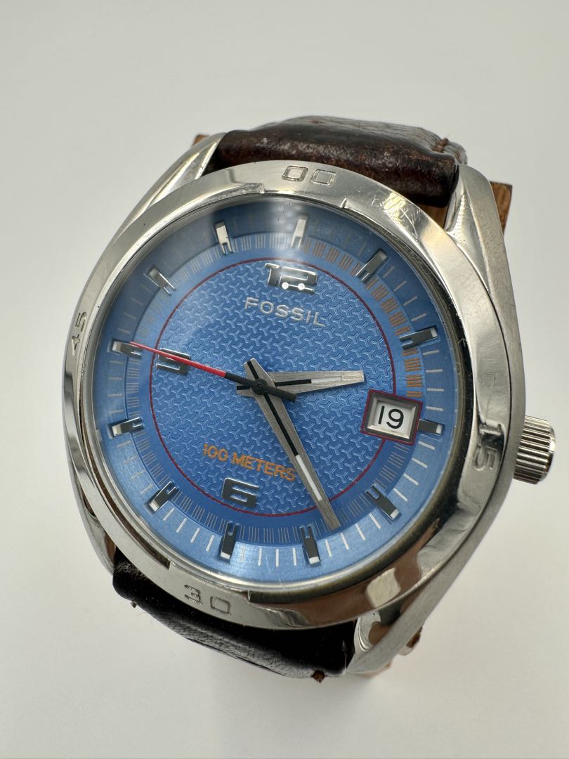 Fossil blue AM-4050 Analog Quartz Men Watch
