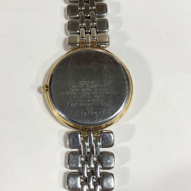 Seiko Lucent 7N01-6060 Analog Quartz Women Beautiful Vintage White Dial Working Item