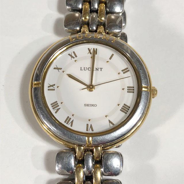 Seiko Lucent 7N01-6060 Analog Quartz Women Beautiful Vintage White Dial Working Item