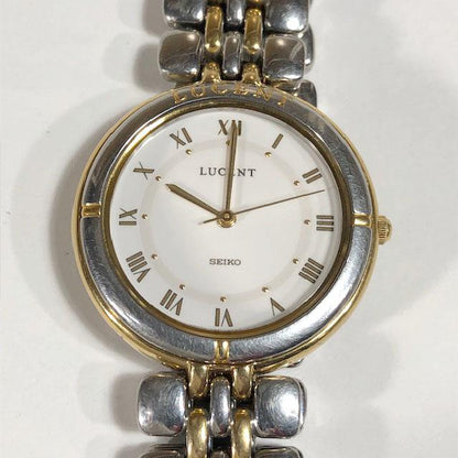 Seiko Lucent 7N01-6060 Analog Quartz Women Beautiful Vintage White Dial Working Item