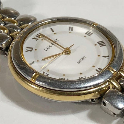 Seiko Lucent 7N01-6060 Analog Quartz Women Beautiful Vintage White Dial Working Item