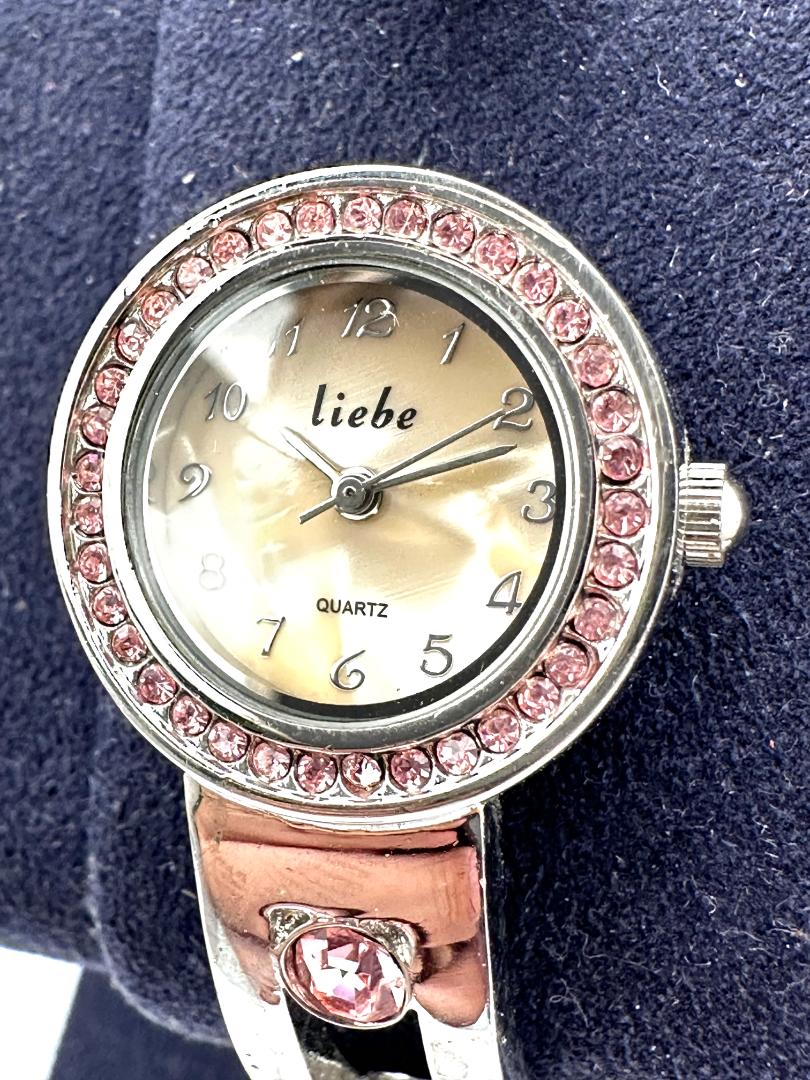 Liebel Watch Women's 23mm Crystal Accented Quartz Silver-Tone