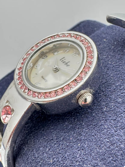 Liebel Watch Women's 23mm Crystal Accented Quartz Silver-Tone