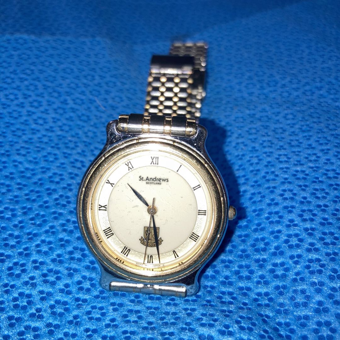St Andrews Analog Quartz Men セント・アンドリュース セント アンドリュースscotlnd.Scareコンビ稼働美品