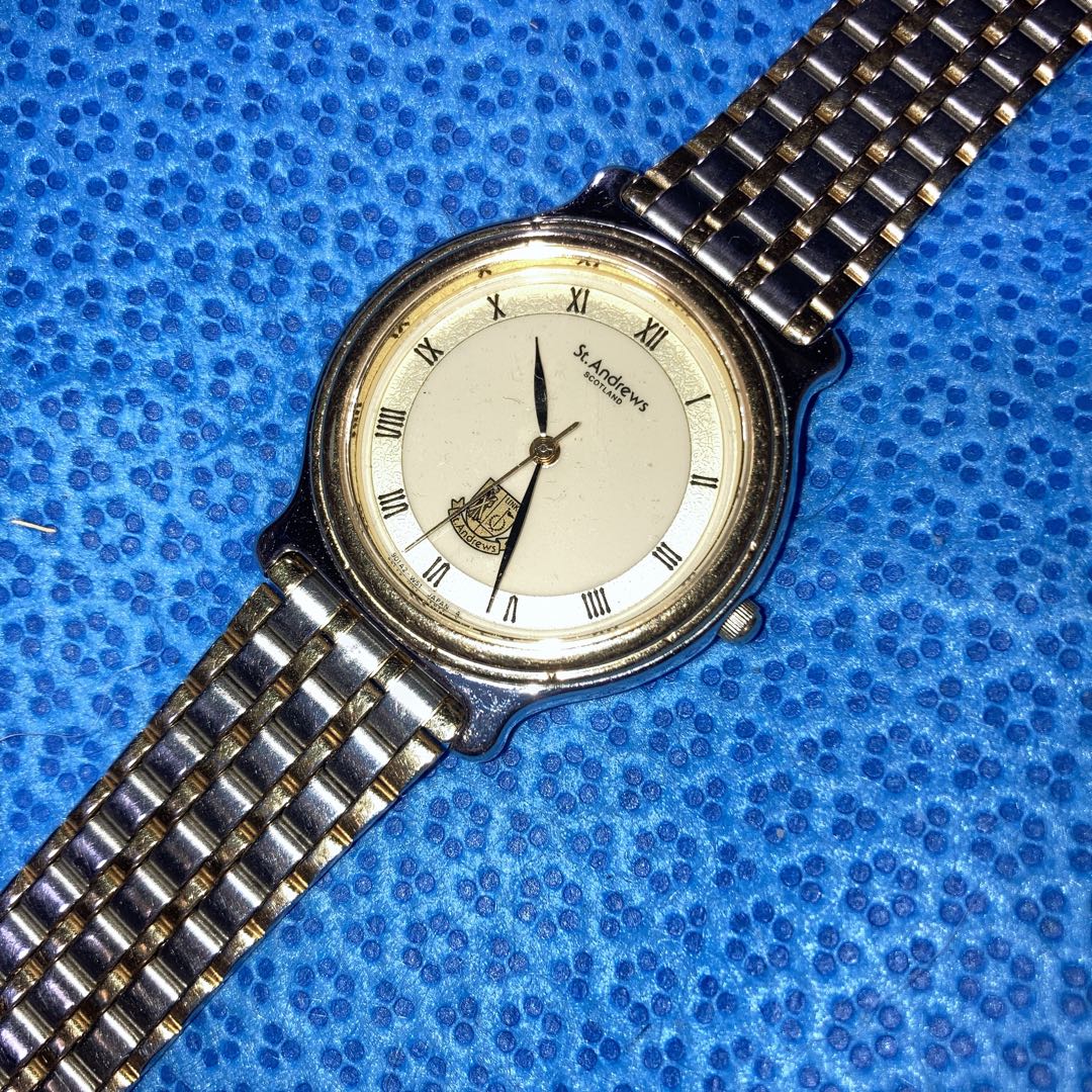 St Andrews Analog Quartz Men セント・アンドリュース セント アンドリュースscotlnd.Scareコンビ稼働美品