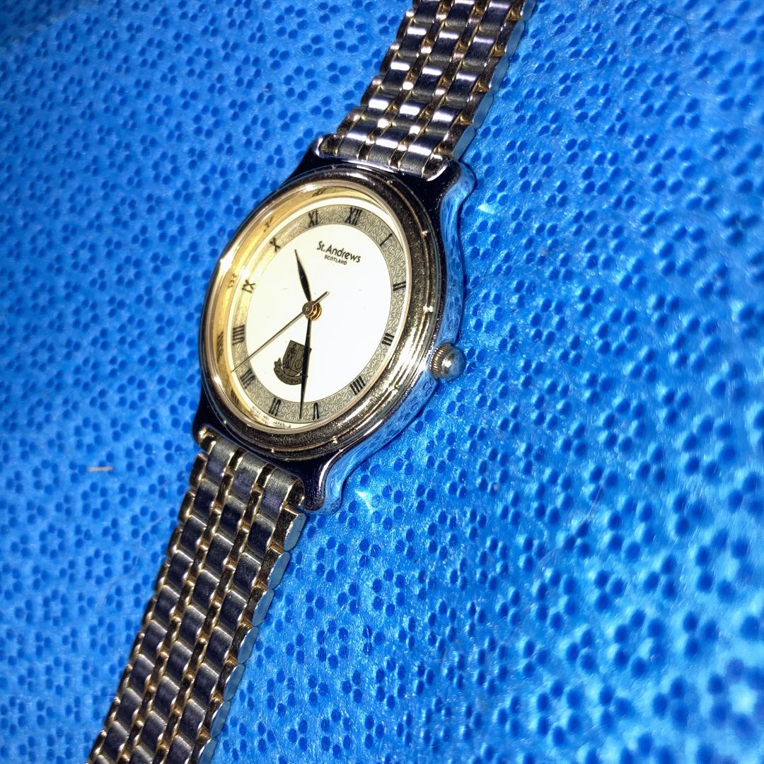 St Andrews Analog Quartz Men セント・アンドリュース セント アンドリュースscotlnd.Scareコンビ稼働美品