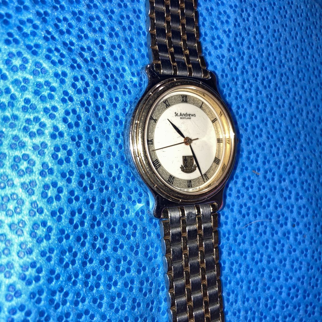 St Andrews Analog Quartz Men セント・アンドリュース セント アンドリュースscotlnd.Scareコンビ稼働美品